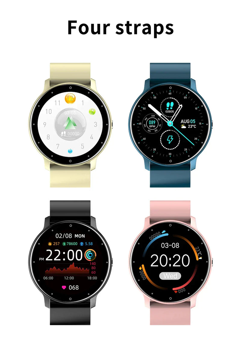 New Smart Watch Men Full Touch Screen Sport Fitness Watch IP67 Waterproof