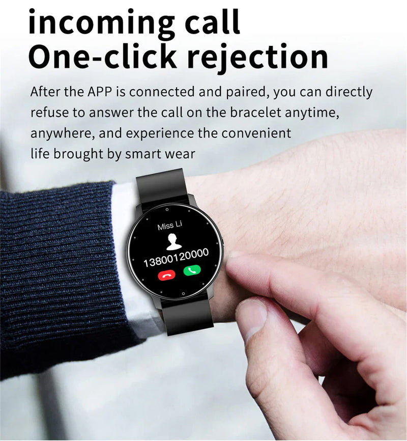 New Smart Watch Men Full Touch Screen Sport Fitness Watch IP67 Waterproof