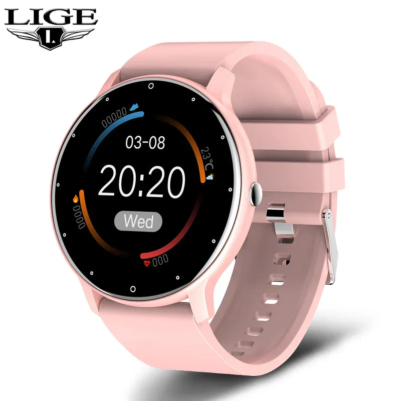 New Smart Watch Men Full Touch Screen Sport Fitness Watch IP67 Waterproof