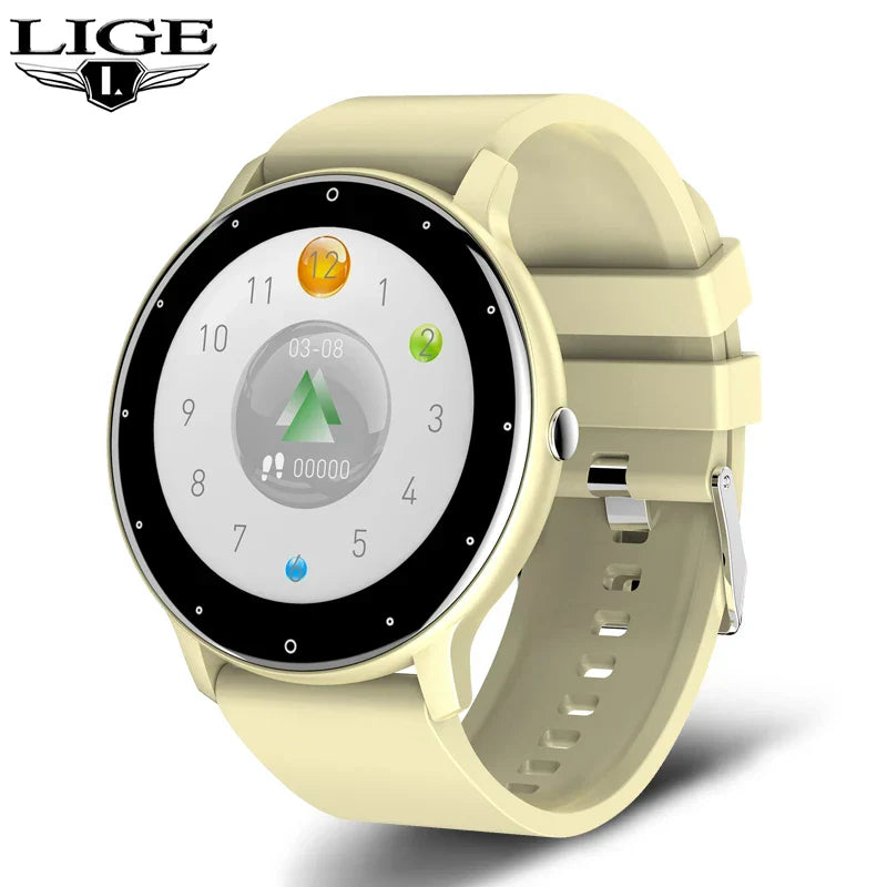New Smart Watch Men Full Touch Screen Sport Fitness Watch IP67 Waterproof