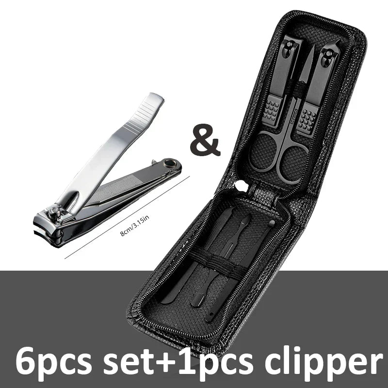 Ouriner 6-18Pcs Portable Manicure Sets Pedicure Kits Bright