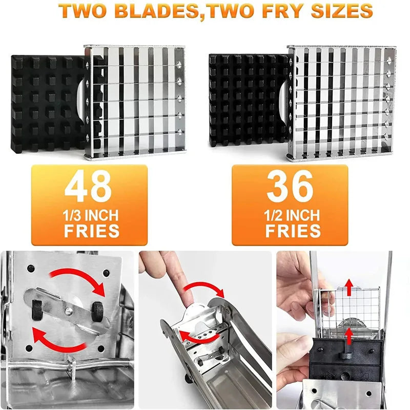 Kitchen tools are good helpers, potato slicer, manual french fry slicerr