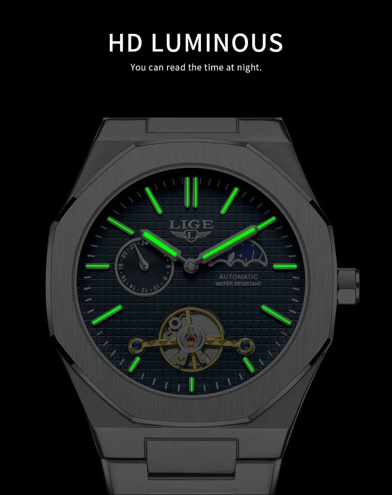 Mechanical Watches Men Fashion Luxury Automatic Mens Watch Waterproof Luminous