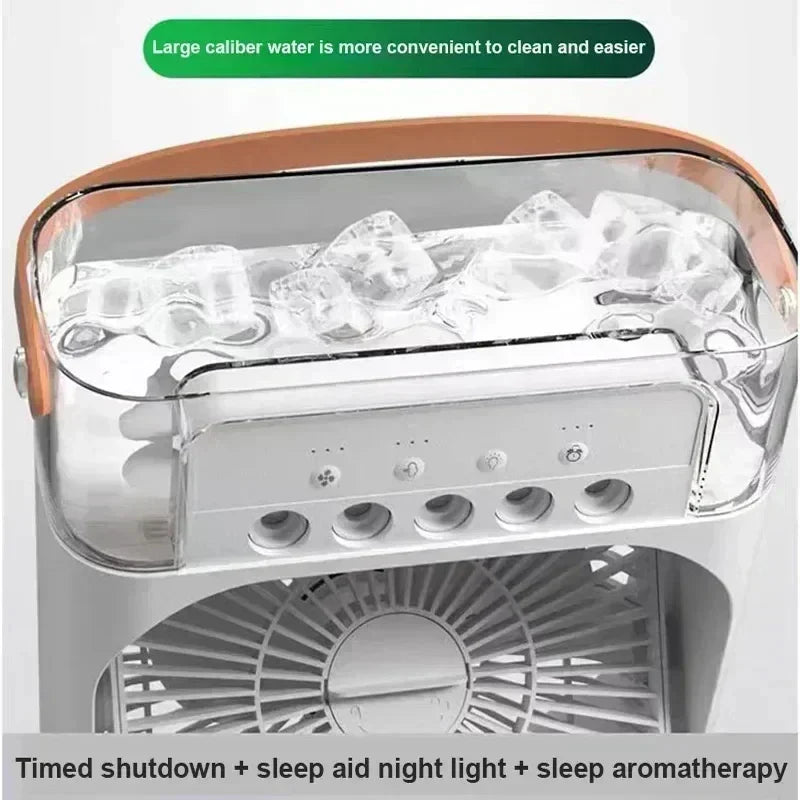 New 3 In 1 Fan AIr Conditioner Household Mini Air Cooler LED