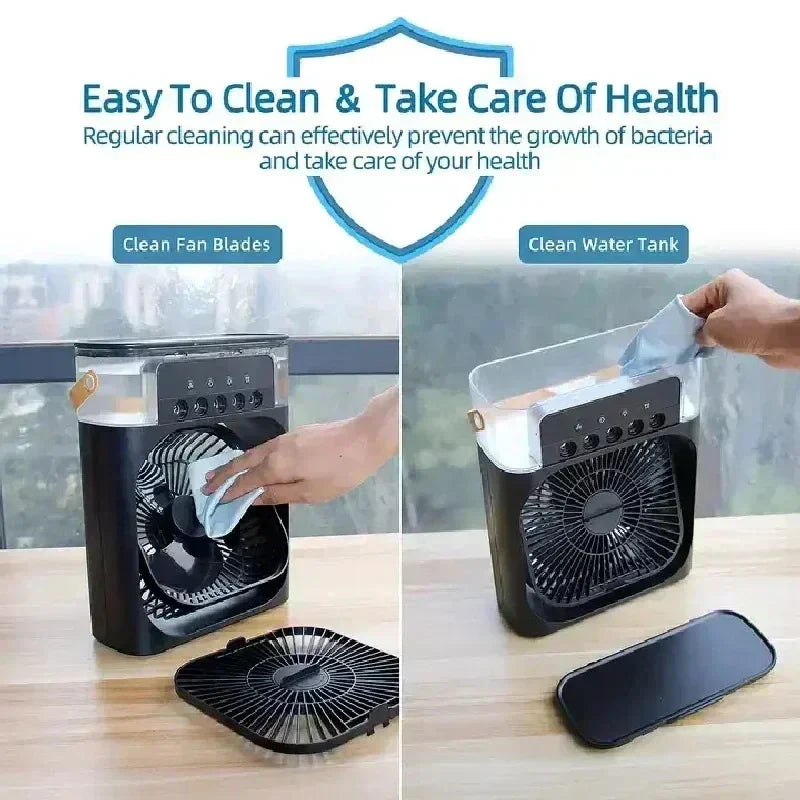 New 3 In 1 Fan AIr Conditioner Household Mini Air Cooler LED