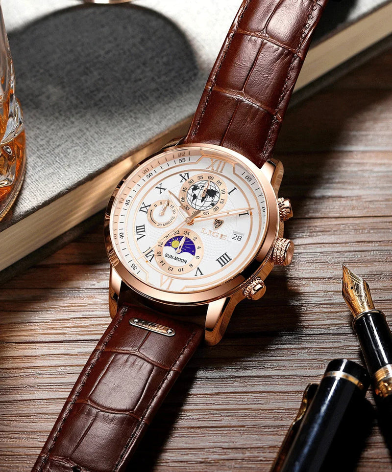 Men's Watches Waterproof Watch for Men Chronograph Fashion Quartz