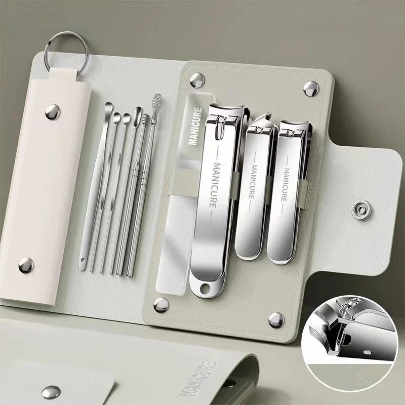 Ouriner 6-18Pcs Portable Manicure Sets Pedicure Kits Bright