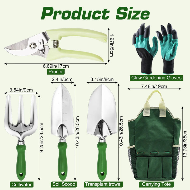 Gardening Tools Set Including Garden Shear Claw