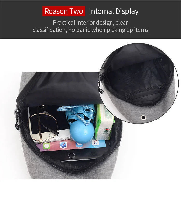 Men's Waterproof Large Bag Pack, Adjustable Strap For Outdoor Activities,