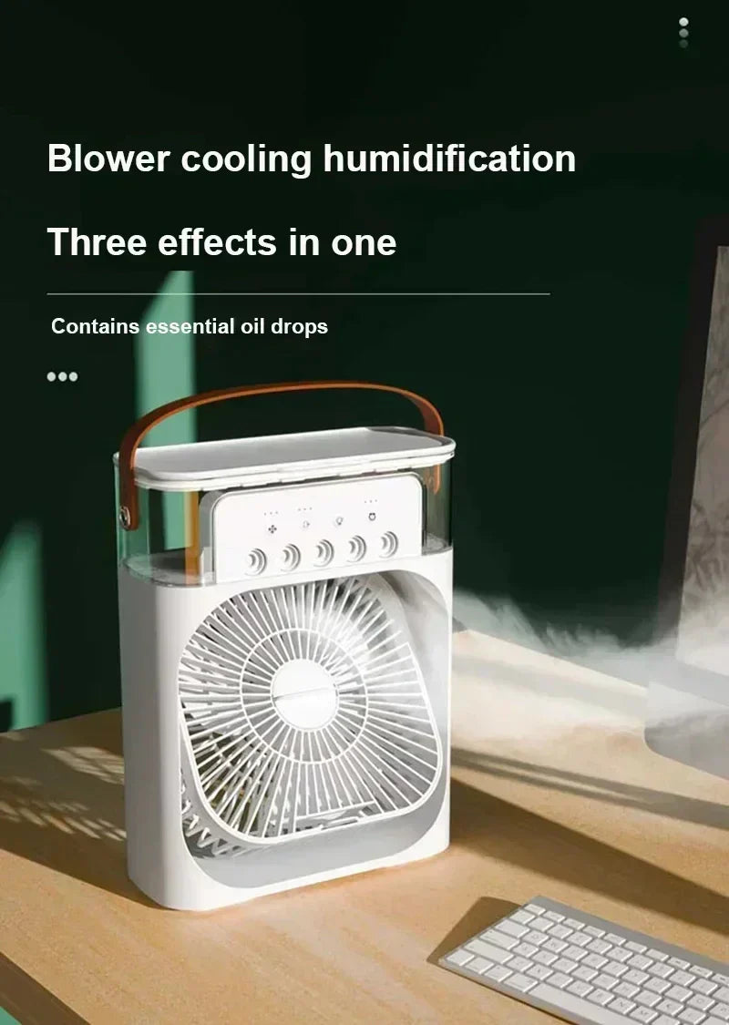 New 3 In 1 Fan AIr Conditioner Household Mini Air Cooler LED