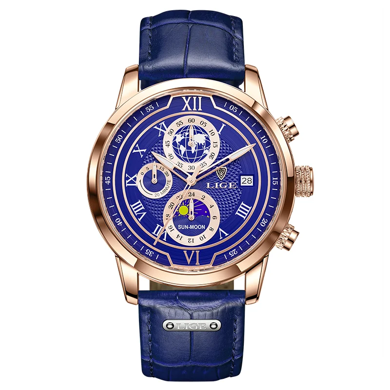 Men's Watches Waterproof Watch for Men Chronograph Fashion Quartz