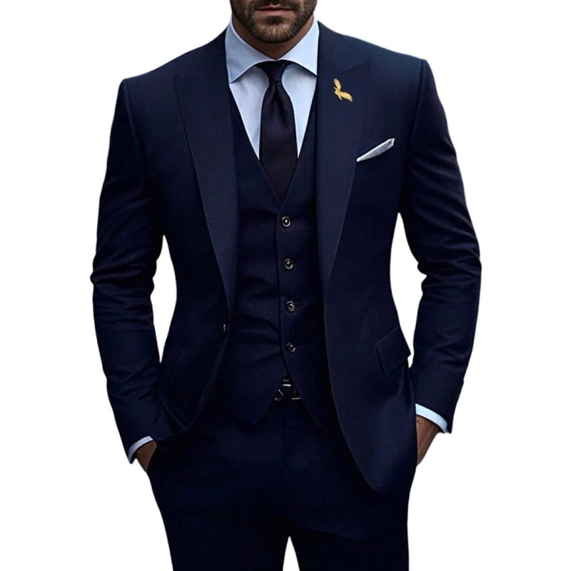 Terno Slim de Luxo Masculino - Calça, Blazer e Colete Completo - Envio imediato