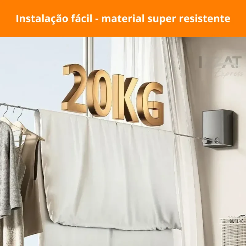 Varal Invisível Retrátil de Aço inox - HIT🔥 QUEIMA DE ESTOQUE