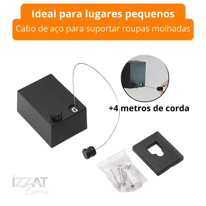 Varal Invisível Retrátil de Aço inox - HIT🔥 QUEIMA DE ESTOQUE