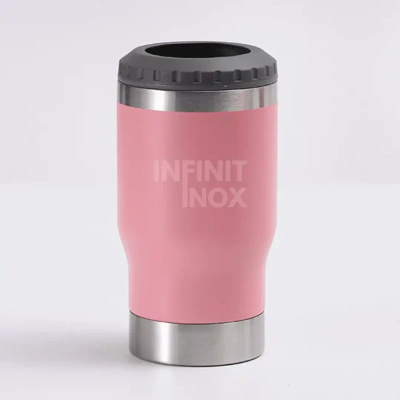 Kit 2 Copos Térmicos Cooler Infinit Inox + 2 Tampas Brinde
